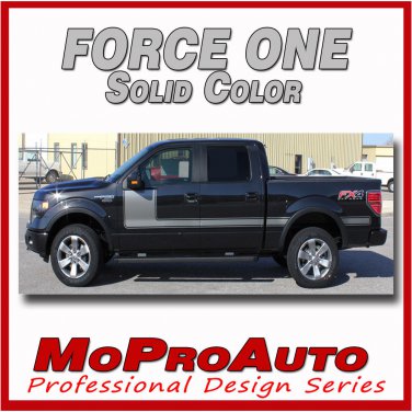 2013 F-150 FORCE ONE Solid Color Side Hockey Decals Stripes Vinyl Graphics 023