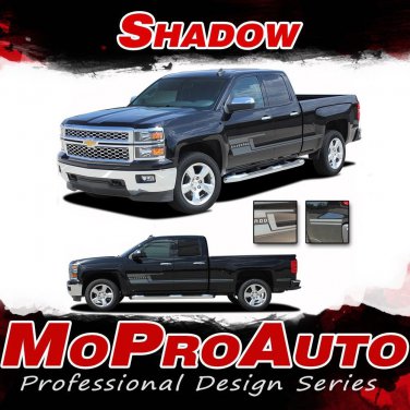 2013-2017 Chevy Silverado 1500 Truck SHADOW Decals Stripe 3M Pro Series PDS3688