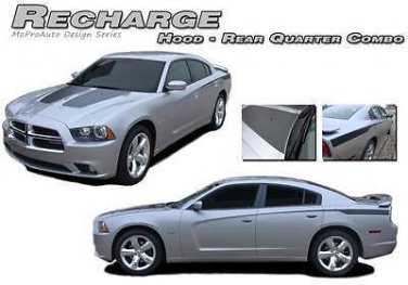 2011-2014 Dodge Charger RECHARGE Vinyl Graphics Stripes Decals 3M Kit | PDS1638