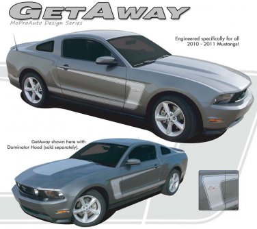 2010-2014 Ford Mustang GT GETAWAY Decals Stripe Graphic 3M Pro Vinyl Kit PDS1606
