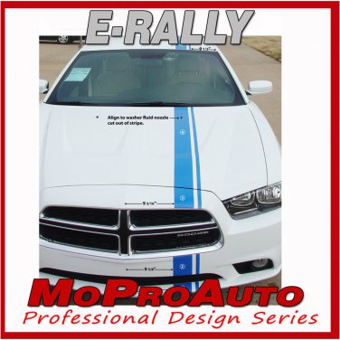 2014 Dodge Charger E-RALLY Hood Racing Stripes Decals - Pro Grade 3M Graphics M3