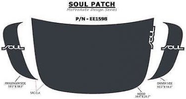 FITS KIA SOUL PATCH Vinyl GRAPHICS Stripes Decals Hood 2013 * Pro 3RR