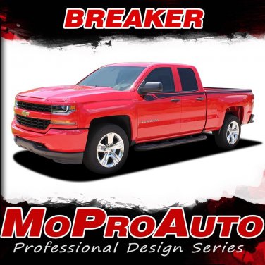 Upper Side Door BREAKER Stripe Accent Vinyl Graphic Decal Stripe 2017 Silverado