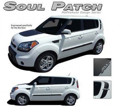 Original Hood & Rear Side Stripe Vinyl Graphic Decal for Kia Soul by MoProAuto