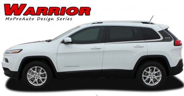 2014-2017 Jeep Cherokee Warrior 3M Pro Vinyl Graphics Stripes Decals Upper Body