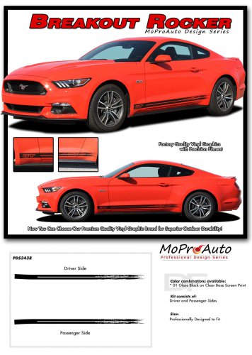 2015-2017 Ford Mustang GT V6 BREAKUP Digital Print Decals 3M Pro Stripes PDS3438