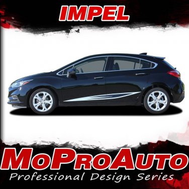 2016 2017 2018 Chevy Cruze Rocker Door Stripes Vinyl Graphic IMPEL Decals 3M Kit