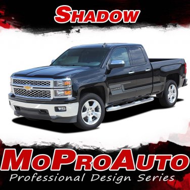 2014-2018 Chevy Silverado 3M Pro Vinyl Lower Side Stripes SHADOW Decal Graphics
