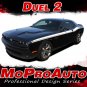 2016 2017 2018 Dodge Challenger DUEL 2 Side Door Vinyl Stripe Graphic Decals 3M