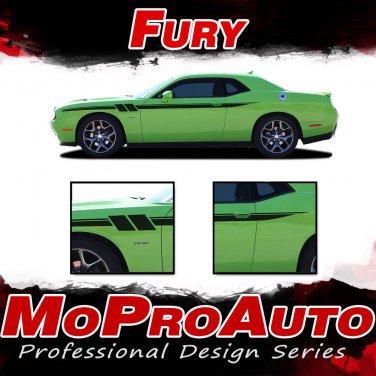 2015 2016 2017 Challenger Side Door FURY 3M Vinyl Stripes Graphic Decals Pro