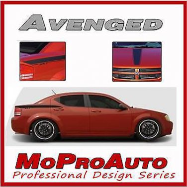 AVENGED Decals Stripes Hood DODGE AVENGER Rear Graphics 2008 DVN