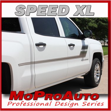 Chevy 2018 Silverado SPEED XL 3M Pro Grade Vinyl Side Stripe Decals Graphic GFD