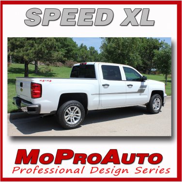 Chevy Silverado 2013 SPEED XL 3M Pro Grade Vinyl Side Stripe Decals Graphic NHQ