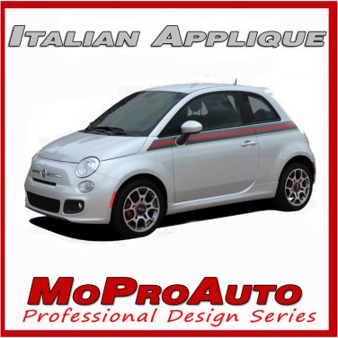 3M Side Vinyl Stripes Fiat 500 SE APPLIQUE ITALIAN 2013 / Decals Graphics FW2