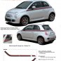 3M Side Vinyl Stripes Fiat 500 SE APPLIQUE ITALIAN 2013 / Decals Graphics FW2
