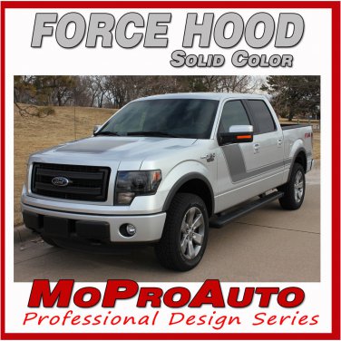 Ford F-150 FORCE Hood Solid Color Decals Stripes 2012 / 3M Vinyl Graphics - S22