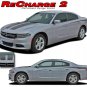 2015-2018 RECHARGE 2 Dodge Charger Pro 3M Vinyl Graphics Hood Side Decals Stripe