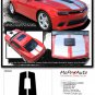 S-SPORT 2014 Chevy Camaro Hood SS Racing 3M Vinyl Stripes Hood Decal Graphic LS