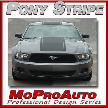 Mustang PONY Hood CENTER Stripe Decals Graphics - Pro Grade 3M 2012 * 606
