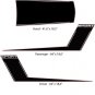 Solid Hood/ Side Hockey Stick 3M Graphics Decals Stripes 2010-2012 Ford Mustang