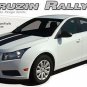 Hood Trunk Rally Racing 3M Pro Vinyl Stripe Graphic Decal 2011-2015 Chevy Cruze