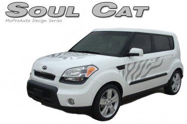 Original Cat Paw Hood Side Rear Vinyl Graphics Decals fits Kia Soul by MoProAuto