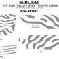 Original Cat Paw Hood Side Rear Vinyl Graphics Decals fits Kia Soul by MoProAuto