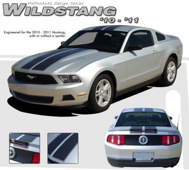 2010-2012 Ford Mustang WILDSTANG Stripe Graphic Decals Kit 3M Pro Series PDS1568