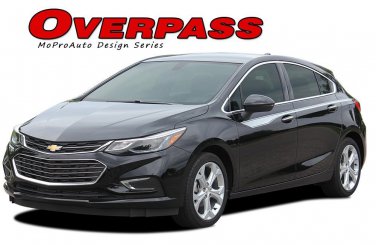 Overpass Upper Door Stripes Vinyl Graphic Decals Kit 2016 2017 2018 Chevy Cruze