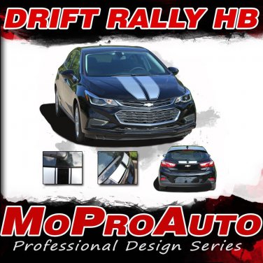 2017-2018 Chevy Cruze HATCHBACK DRIFT RALLY Racing Stripes Vinyl Graphics Decals