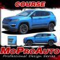 2017 2018 Jeep Compass Vinyl Graphics Decal Stripe COURSE Lower Rocker Door Kit