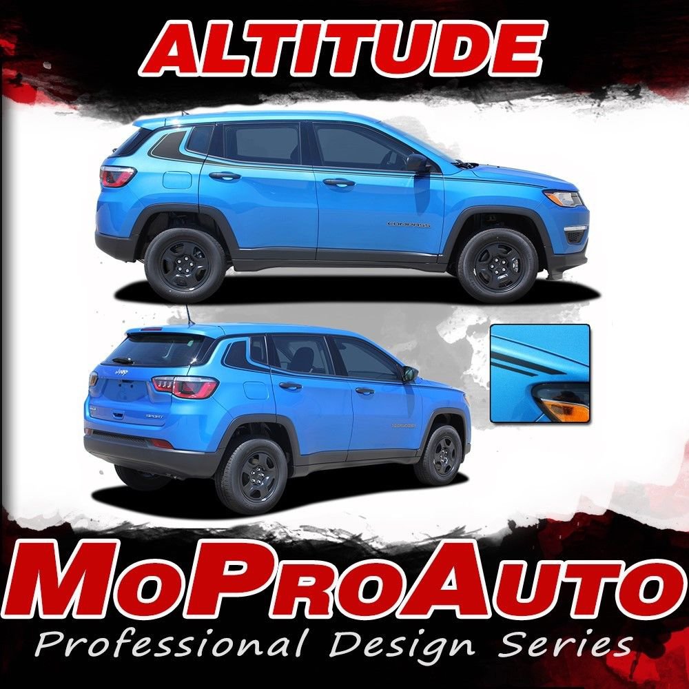 2017 2018 ALTITUDE Jeep Compass Vinyl Graphics Decal Stripe Upper Body