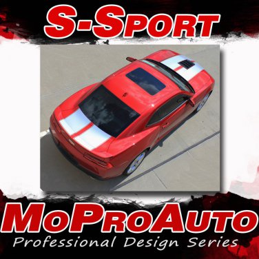 Chevy Camaro 2014 S-SPORT Hood Racing Rally Stripes Hood Graphic 3M Vinyl SS4
