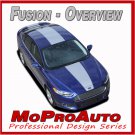 2014 Ford Fusion OVERVIEW Pro 3M Vinyl Side Hood Stripes Decals Graphics MQ4