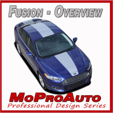 2014 Ford Fusion OVERVIEW Pro 3M Vinyl Side Hood Stripes Decals Graphics MQ4