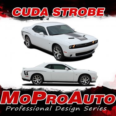 Challenger Hood Quarter Panel Trunk CUDA 3M Vinyl Graphic Stripe Decal 2008-2017