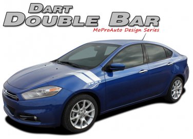 Double Bar Hood Hash Mark Fender Side Decal Graphic SE RT SXT 13-2016 Dodge Dart