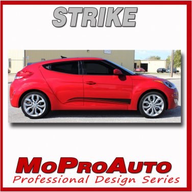 2016 FITS Hyundai Veloster STRIKE Side Vinyl Decals Stripes Graphics by PDS K4