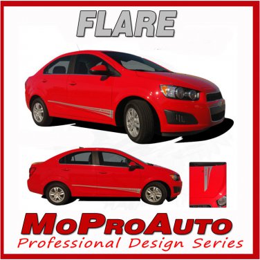 Chevy SONIC / 2016 / FLARE Graphics Pro Grade Vinyl / Stripes Decals Kit 3M CDA