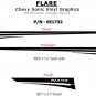 Chevy SONIC / 2016 / FLARE Graphics Pro Grade Vinyl / Stripes Decals Kit 3M CDA