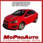 / 2015 Chevy SONIC / SWEEP Pro Grade Vinyl Graphics / 3M Stripes Decals Kit TYA