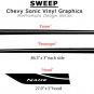 / 2015 Chevy SONIC / SWEEP Pro Grade Vinyl Graphics / 3M Stripes Decals Kit TYA