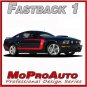 FASTBACK 1 Mustang - 3M Pro Grade Vinyl GRAPHICS Stripes Decal 2007 292