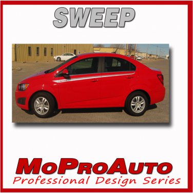2015 / SWEEP Chevy SONIC / Graphics Pro Grade Vinyl / Stripes Decals Kit 3M QA2