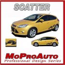 2016 Ford Focus SCATTER Pro Grade 3M Vinyl Side Stripes Decals Graphics 081