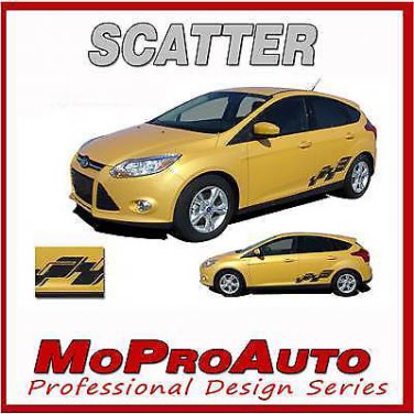 2016 Ford Focus SCATTER Pro Grade 3M Vinyl Side Stripes Decals Graphics 081