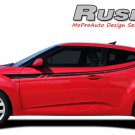 2015 FITS Hyundai Veloster / RUSH Side Vinyl Decals Stripes Graphics by PDS HP