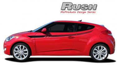 2015 FITS Hyundai Veloster / RUSH Side Vinyl Decals Stripes Graphics by PDS HP