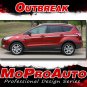 2015 Ford Escape OUTBREAK Mid-Body Line 3M Pro Vinyl Graphics Stripes Decals FT6