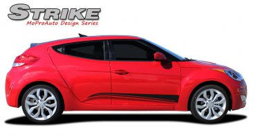 2016 FITS Hyundai Veloster STRIKE Side Vinyl Decals Stripes Graphics by PDS WS
